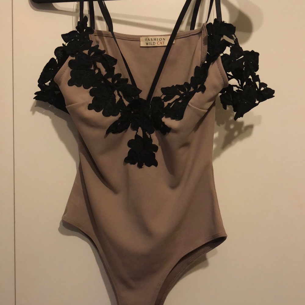 Floral cut out bodysuit